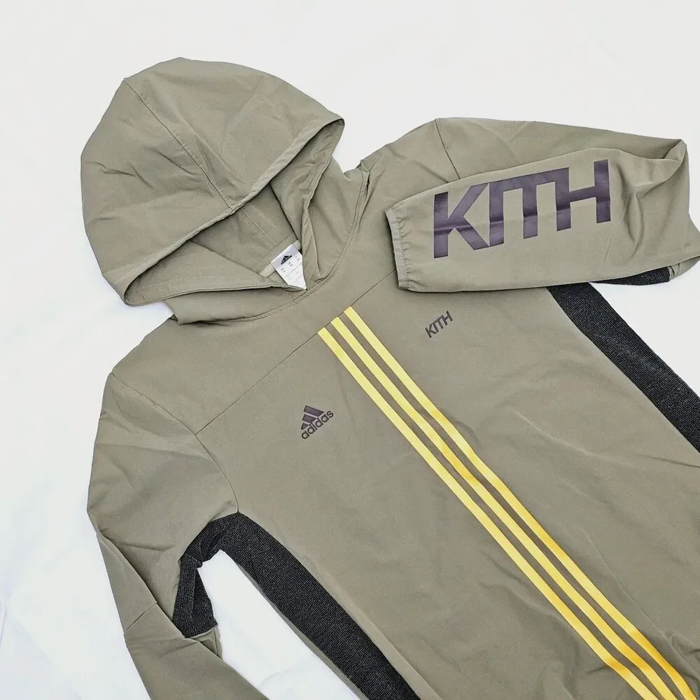 Adidas x Kith Rays Piste Mens XS‎ Hoodie Sweater Pullover Green Olive Streetwear
